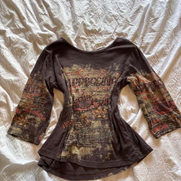Mary McFadden Tops - Y2k euro fairy core graphic